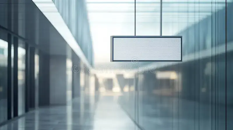 Modern and clean airport directional signs